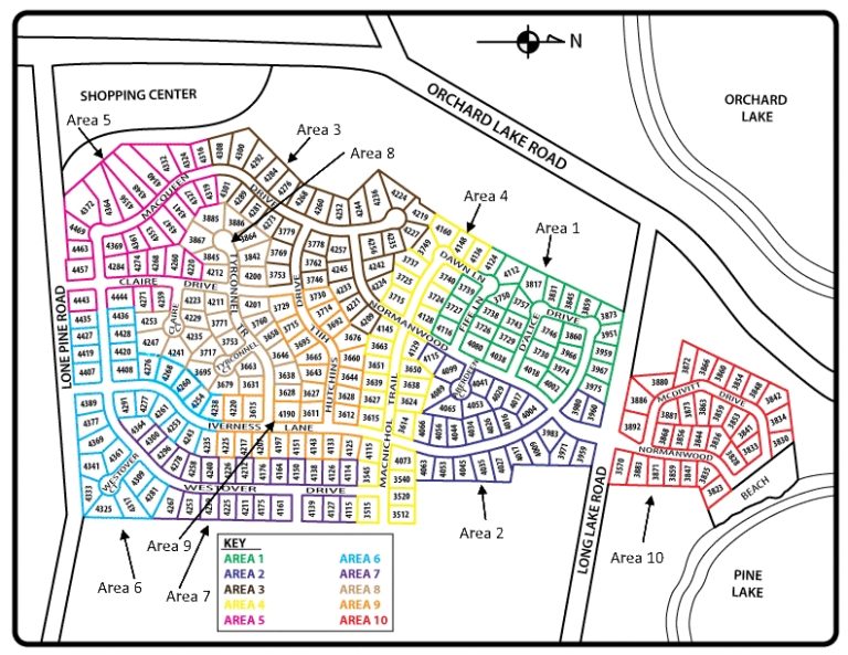 Neighborhood Map Pine Lake Estates